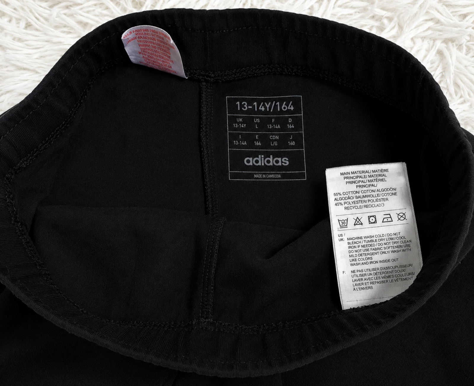 Adidas black leggings with pink logo size 13-14 years 👒 – photo 3